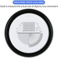 Sojhoop LED Scale Loupe 10X Illuminated Desktop Magnifier Metal Detachable Reticle Coated Optical Glass Lens Focus Adjustable A. 