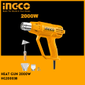 Ingco New Heavy 2000W  Heat Gun HG200038 With 1pcs Scraper And 3pcs Nozzles. 