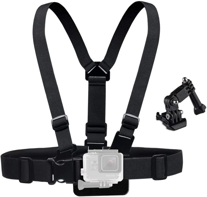 Chest Mount Harness Elastic Camera Vest Strap With 3 Way Adjustment