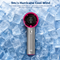 Chiso Nepal Mini Portable Fan Upto 8 hours Battery | Portable Hand Fan Outdoor 3000mAh Battery Powerful 100-High Speed Led Display Handheld Fan Rechargeable Personal Fan. 