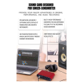 (GGBR) Professional 24Bit 192KHz Audio Interface 2 Input Sound Card for Electric Guitar External Studio PC Recording Tuner. 