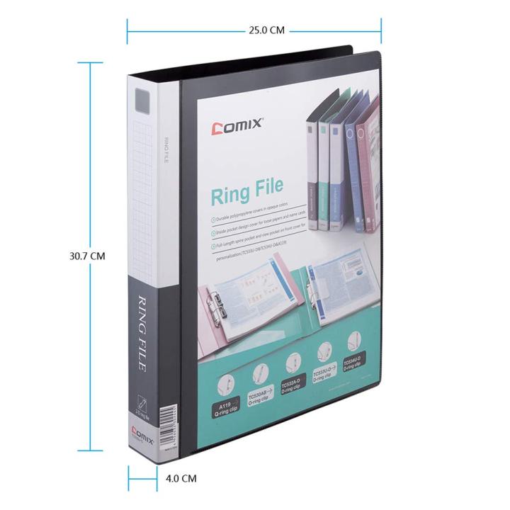 Comix%20A4%20Presentation%202D%20Ring%20Binder%20Folder/%20Comix%201%20Inch%202D%20Ring%20File%20-%20Image%204