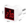Portable LED Square Voltmeter 220V/230V Display Voltage Measurement Monitor AC Digital Voltmeter. 