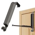 (GGBR) Folding Clothes Drying Rack, Door Hook Clothes Hanger, No Need to Hit the Clothes Hanger, Portable & Foldable Black. 
