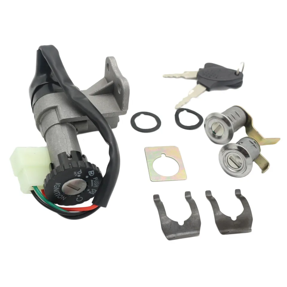 Chinese Scooter Ignition Switch - 4 Wire Key Lock Set