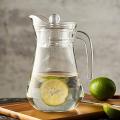 Clear Glass Jar, Fridge Jug With Lid, Water Juice Jug Pitcher Glass Bottle Cocktail Fridge Kitchen Home Picnic (Size: 1.5 Ml). 