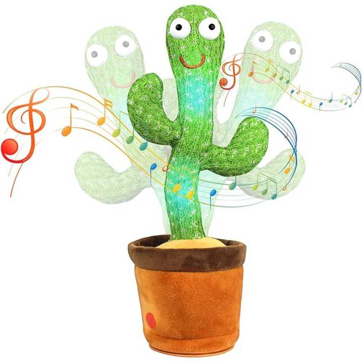 Mimicry Toy Dancing Cactus with Lights and Music - Repeat and Record | Musical Cactus Toy For Kids | Rechargeable Toy For Kids
