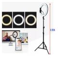 30Cm Selfie Led Ring Light With 7 Fit Tripod Stand, Cell Phone Holder Dimmable 3 Light. 