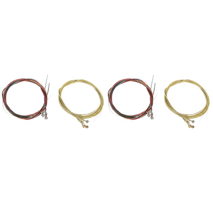 Kqueebee 4 Sets of 24 Guitar Strings Replacement Steel String for Acoustic Guitar Guitar Changing Tool