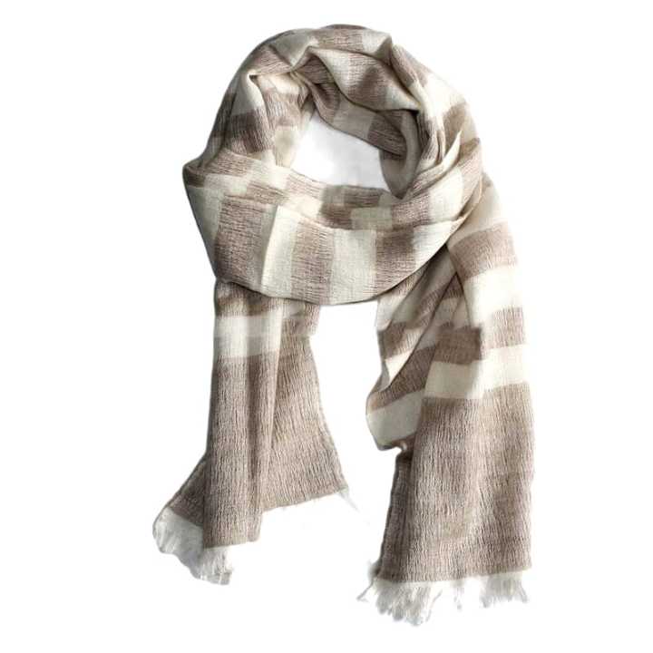 White/Grey Mix Pashmina Muffler/Scarf For Women