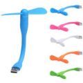 Flexible Mini Portable Usb Powered 2-Blade Usb Fan( Color May Vary ). 