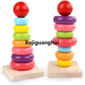 Xujiguanghui Melissa Doug Rainbow Stacker Wooden Ring Educational Toy - Wooden Rainbow Stacking Rings Baby Toy, Stacker Toys For Infants And Toddlers /colour and size recoginition. 