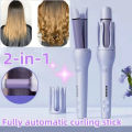 2 in 1 Automatic Hair Curler And Straightner Digital Display Temperature Control Auto Rotating Curling Anti Scalding Fast Heating Iron. 