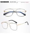 Metal Frame Blue Ray Cut Light Blocking Glasses 100% UV Protection Classic Looks Glasses. 