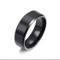 Stainless Steel Black Rings For Men And Women | Black Solid Stainless Steel Casual Fashion Unisex Ring | Casual Unisex Ring. 