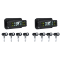 NANLIY 2X USB Solar Power Tire Pressure Monitoring System Wireless Car TPMS LCD Display Pressure Alarm with Internal Sensor. 