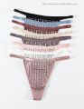 Rhinestones Attached T Back G-Sting Thong. 