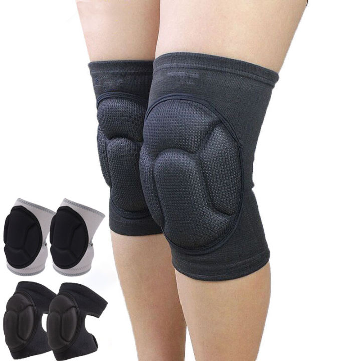 2PCS Thickened Sports Anti-Collision Sponge Knee Pads Elastic Knee Pads Support Fitness Equipment Basketball Volleyball Knee Pads Anti-slip Knee Pads