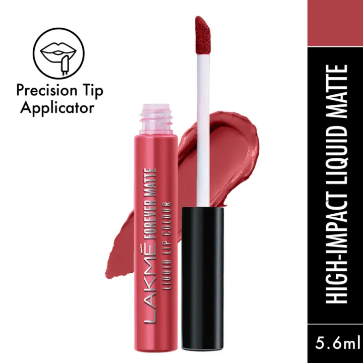 Lakme Forever Matte Liquid Lip Colour Pink Peach - 5.6 Ml