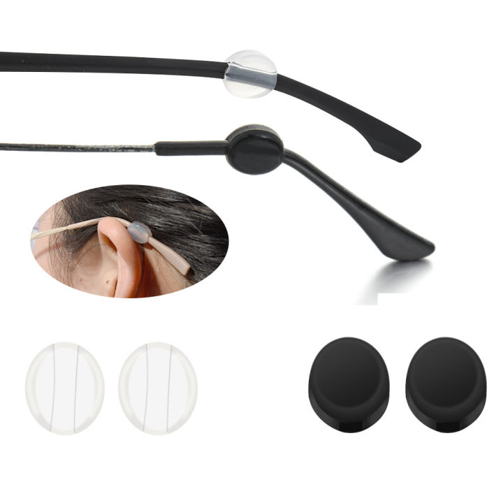 Invisible Round Ear Hook Eyeglasses Silicone Mini Glasses Anti Slip Grip Temple Tip Holder Spectacle Eyewear Accessories