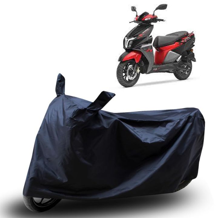 TVS Ntorq Scooter Bike Rain Sun Heat UV Ray Dust Protection Cover Black