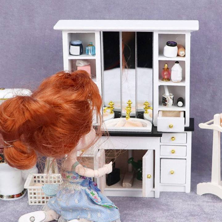 1/12%20Doll%20House%20Miniature%20Cupboard%20Wash%20Basin%20Sink%20Cabinet%20Furniture%20Mini%20Decor%20Pretend%20Play%20Simulation%20Furniture%20Toys%20-%20Image%203