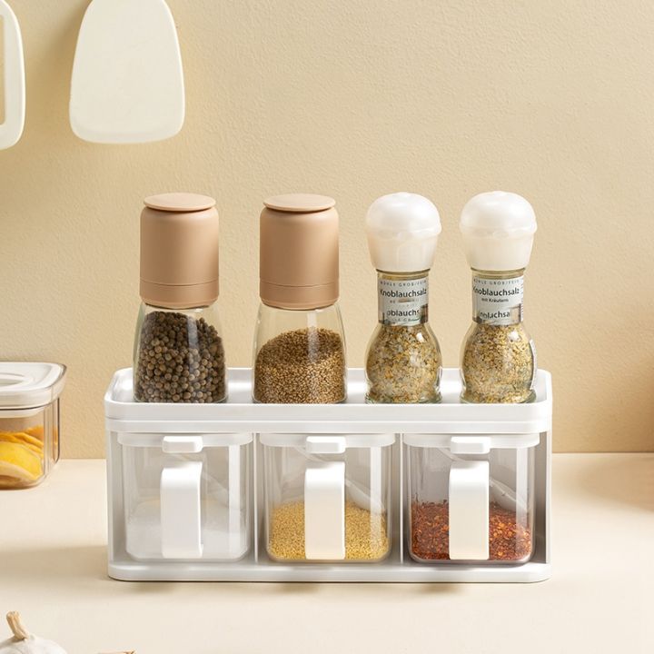 Transparent Seasoning Box Rack Pantry Kitchen Utensils-B | Daraz.com.np