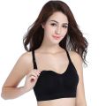 Supportive Maternity Nursing Bra: Comfortable Cotton Feeding Bra With Elastic Support and Adjustable Straps. 