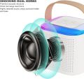 Mini Karaoke Bluetooth Speaker with Wireless Microphone, RGB Light, 6W Karaoke Speaker Supports Memory Card Playback, Covers Wide Range for Party. 