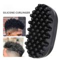 Hair Portable Curling Spray Twist Styling Brush Curl Silicone Brush Edge Creative Gift Sales promotion Silicone Edge Groove Design Soft Air Buffered Silicone 2 in 1 Brush for Knitting. 