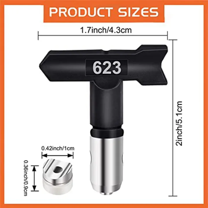 6Pcs%20Sprayer%20Tips%20with%20Seals%20Accessories%20Air-Less%20Tip%20Black,%20Air-Less%20Paint%20Sprayer%20Tips%20Replacement%20Parts%20for%20Most%20Spraying%20-%20Image%202