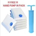 Vacuum Storage Bags 5 Pack | Fashion Set of 5 Differnet Size Vaccume Storage Bag For Clothes with Hand Pump. 