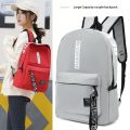 2024 Back To School Season Large Capacity Student Backpack Casual Solid Color Oxford Backpack Multi Functional Simple Bag. 