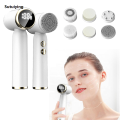 Sutuiying Hot Selling 6 IN 1 Electric Waterproof Silicone Cleansing New Brush Portable Replaceable Brush Heads. 