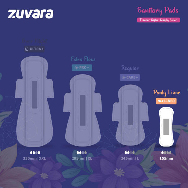 Zuvara%20Panty%20Liners%20-%20155%20mm%20(Pack%20of%2020)%20-%20Image%205