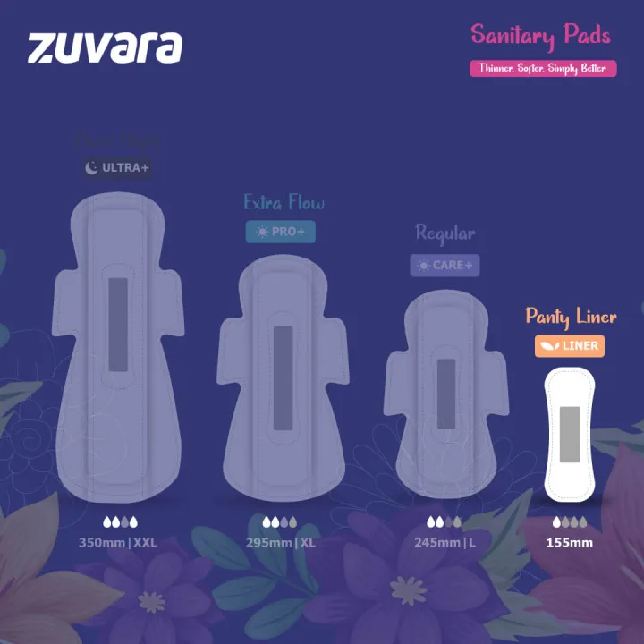 Zuvara%20Panty%20Liners%20-%20155%20mm%20(Pack%20of%2020)%20-%20Image%204