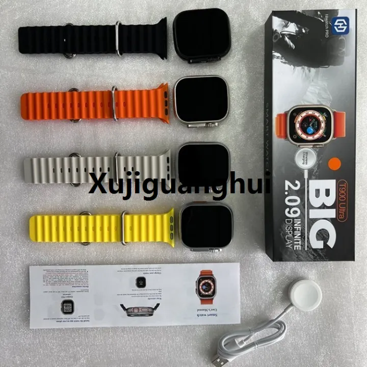 Xujiguanghui%20T900%20series%208%20T900%20pro%20max%20Smartwatch%202.09%7C%20HD%20Full%20Touch%20Display%20Bluetooth%20Call%20smartwatch%20Sports%20fitness%20tracking%20Health%20monitor%20Men%20Women%20connect%20Android%20iOS%20waterproof%20Ultra%20watch%20/T900%20ultra%20Smart%20Watch%20With%203%20Straps%20-%20Image%203