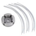 Universal Aluminum Alloy Lawn Mower Head Replacement Parts with Nylon Steel Lawn Mowing Line. 