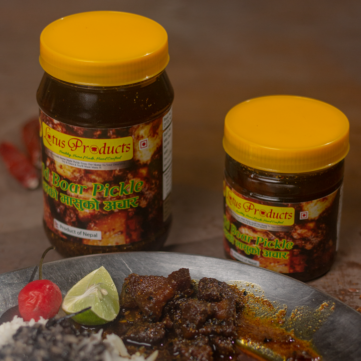 Masu Achar - Badel Ko Masu Achar (Homemade Wild Boar Pickle) (बदेलको मासुको अचार) - 350 g - Lotus Products