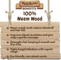 KeshBindu Neem Wooden Comb For Men & Women Suited For All Hair Types (Dual Tooth Comb). 