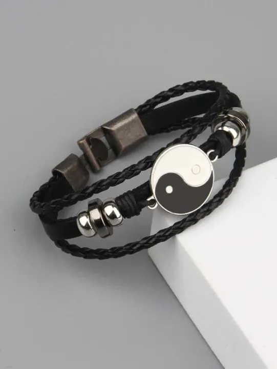 ANX%20Men%20Yin%20&%20Yang%20Layered%20Pu%20Leather%20Bracelet%20For%20Men%20/%20Men's%20Accessories%20%20Fashion%20Layered%20Bracelet%20For%20Men%20-%20Image%205