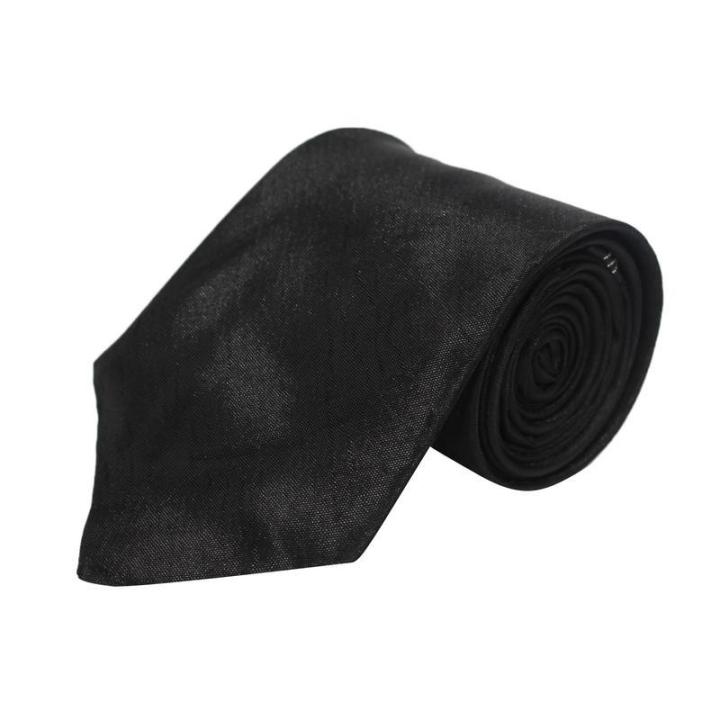 Black Solid Neck Tie For Men