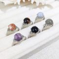 【Exclusive Offer】Middle Ancient vintage Tiger Eye Stone Ring Temperament High-grade Retro Amethyst Ring Women's Crystal Ring. 