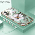 Hontinga for Infinix Zero X Zero X Pro Back Cover Luxury 6D Plating Cartoon Flower Soft Silicone Phone Case. 