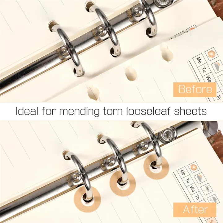 800%20Pcs%20Paper%20Hole%20Reinforcement,%201/4%20Inch%20(Kraft%20and%20Transparent)%20-%20Image%203