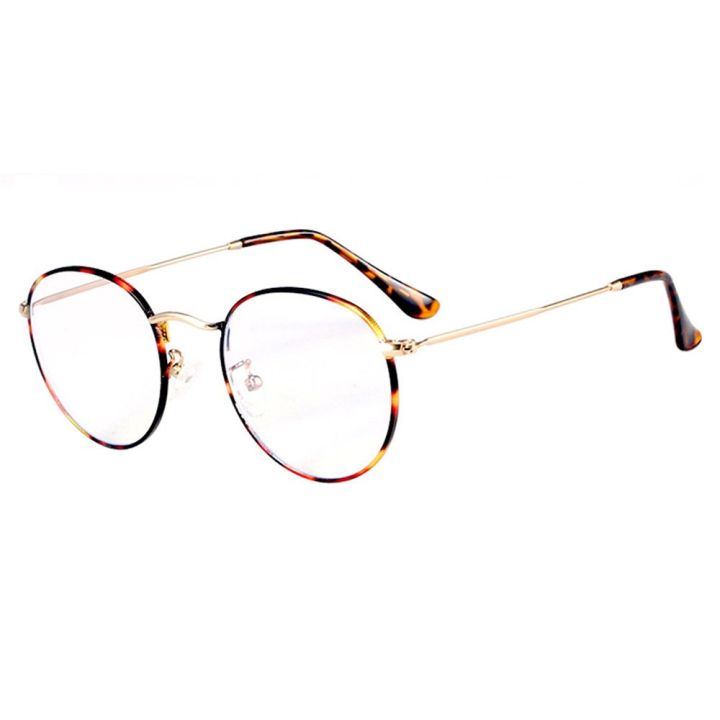 Bizzy Classic Anti-Blue Light Glasses Round Metal Optical Frames ...