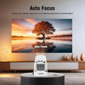 HY310 Auto Focus Mini Projector – Native 1080P, 330ANSI, 4K Support, Android 11, WiFi6, BT5.4, Air Mouse, Voice Control. 