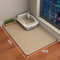 Cat litter mat double eva large cat control sand mat wear-resistant scratch-resistant washable cat toilet mat a generation of hair. 