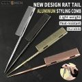 Sutuiying New Aluminium Rat Tail Combs Spirial Handle Heat Resistant Women Luxury Smooth Hair Comb Multi Functonal Barber Styling Tools For Men. 