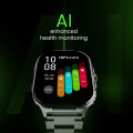 HiFuture Ultra3 Pro Stainless Steel Smartwatch | 2.04'' Super Amoled Display | AI Enhanced Health Monitoring | Bluetooth Calling | IP68 Water Resistant | 7 Days Battery By PMH. 